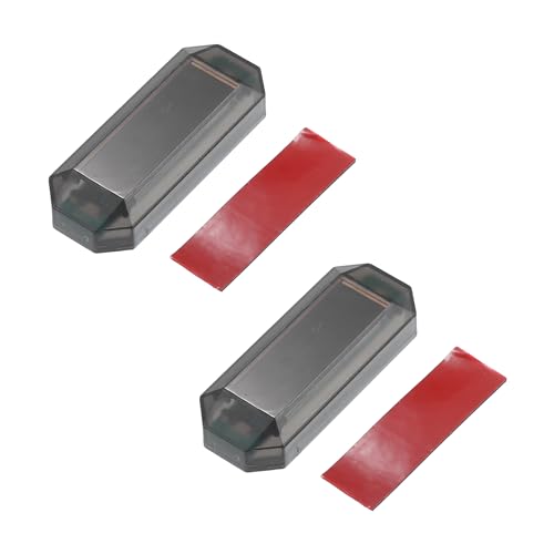 Image of X AUTOHAUX 2pcs 3.7V Power Solar Alarm Light Interior Simulated Dummy Waterproof LED Warning Light Car Security Anti Theft Device Red Blue