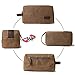 SOAEON Toiletry Bag for Men Canvas Dopp kit Shaving bag - Overnight bag Hanging Leather Travel Size Toiletries