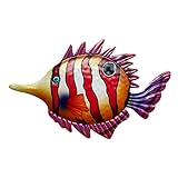 Baoblaze Dekorationen, Wandbehang Eisendekorationen, Home Ornament, Strandthema, für Gartenveranda, Zaun, rot