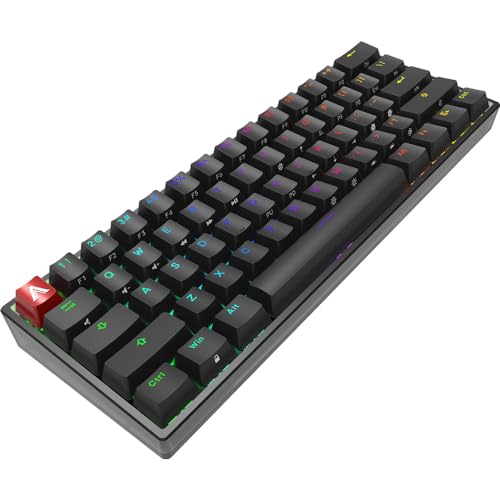 Teclado Mecânico Gamer AGON AGK600 Cherry MX Red Switch Hot-Swappable US RGB 360° com design 60% ult