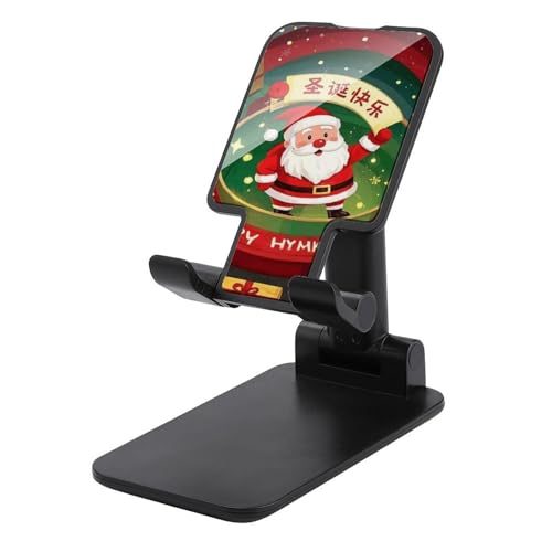 Support de téléphone portable pliable réglable bureau motif Père Noël Noël chic