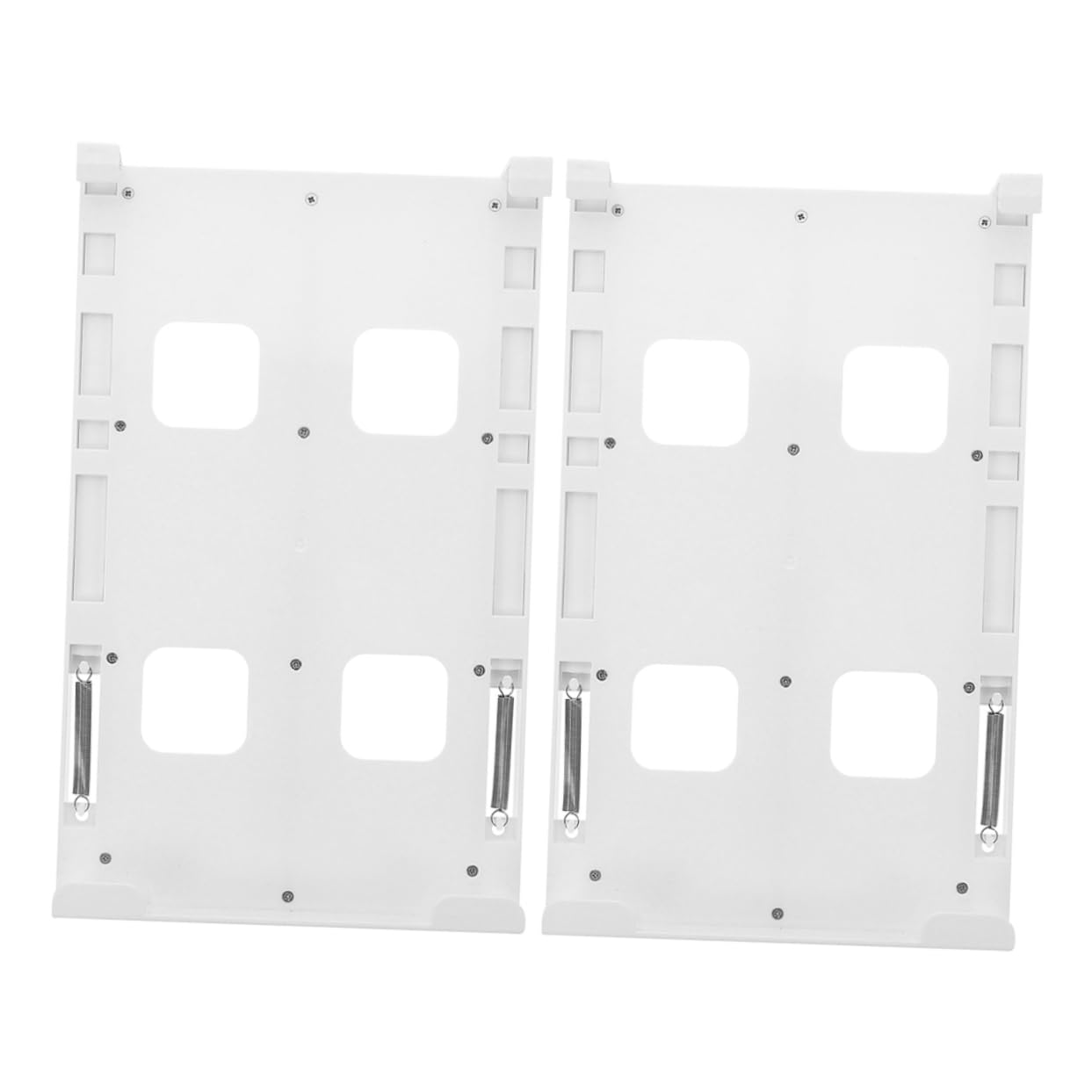 KONTONTY Dual Row Can Rack Drink Organizer for Fridge 2 Pack Plastic Beer Soda Can Holders Easy Access Beverage Storage