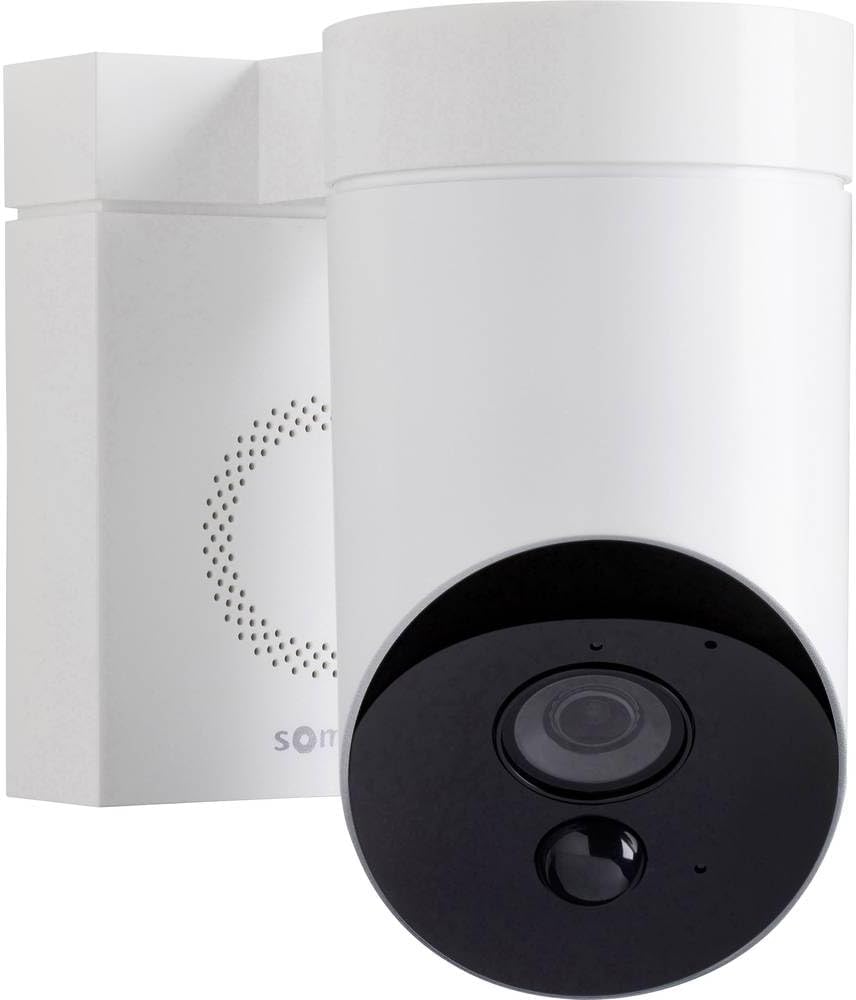 2401560A Outdoor HD Camera for Home Security Systems, Smart Device with Integrated App and Simple Installation, White