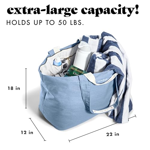 Image of Fit & Fresh All The Things XL Beach Bag for Women, Oversized Travel Tote