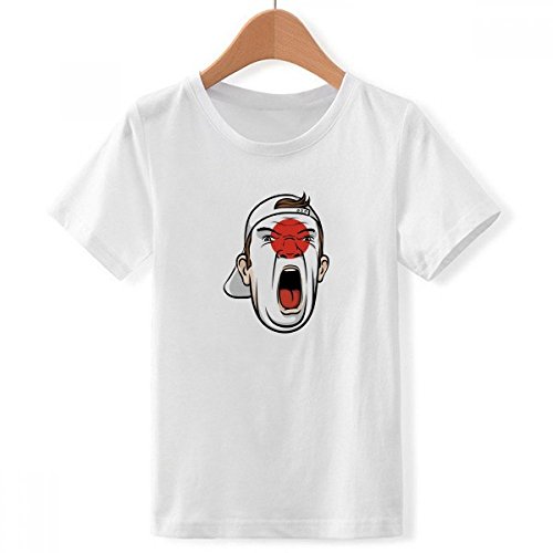 T-Shirt Japon Drapeau au Design Visage Maquillé et Graphique