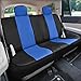 FH Group Full Set Faux Leather Car Seat Covers for Low Back Front Seat Covers, Universal Fit, Airbag Compatible, Split Bench Rear Seat Cover for SUV, Sedan, Blue