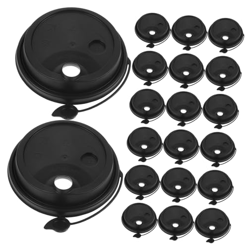 WRITWAA 100pcs Leak-resistant Coffee Cup Lids Sealed Beverage Lids for Hot Drinks Fit for Restaurants Home Use Plastic