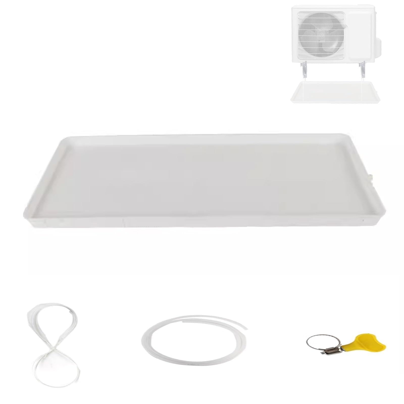 Genérico Bandeja de Goteo con Tubo para condensado de Aire Acondicionado Central y de Ventana, portátil, Apta para Sistemas Split, Bandeja de Goteo Universal para Aire Acondicionado con Manguera de d