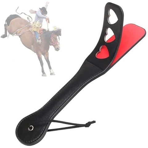 CGJIANG Horse Crop,PU Leather Black Horse Riding Crop,Riding Paddle for Horse Daily Training (Shape 1) Cover