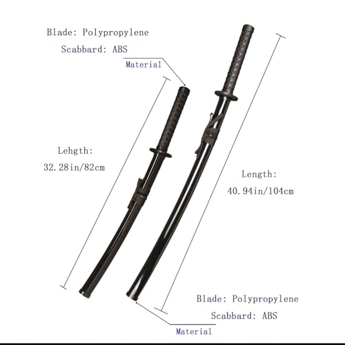 Actasitems Polypropylene Plastic Sword Training Sword Katana Sword Practice Sword-C thumb #2