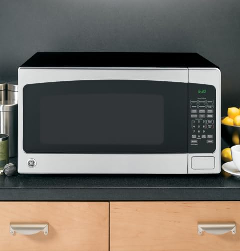 GE Countertop Microwave Oven,1, 200-watt Capacity, 2.0 Cubic Ft., 8 Auto Setting Cooking Settings, Child-Lock Technology, Kitchen Essentials for the Countertop, Dorm Room or Apartment, Stainless Steel - image 4