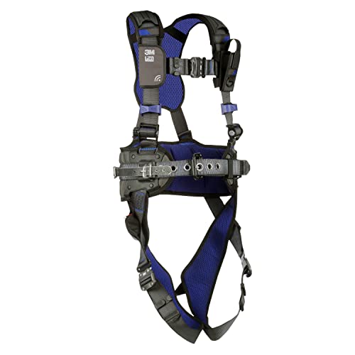 Image of 3M 1113197 DBI-SALA ExoFit X300 Comfort Mining Safety Harness Fall Protection, Lightweight Aluminum Back D-Ring, Auto-Locking Quick Connect Leg and Chest Buckle, Large