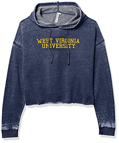 chicka-d NCAA Michigan Wolverines Womens Cropped Hoodie, Ink, X-Large