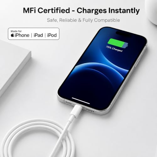 Image of Novobit MFi 27W Lightning Charging Cable Compatible for Apple 1yr Warranty