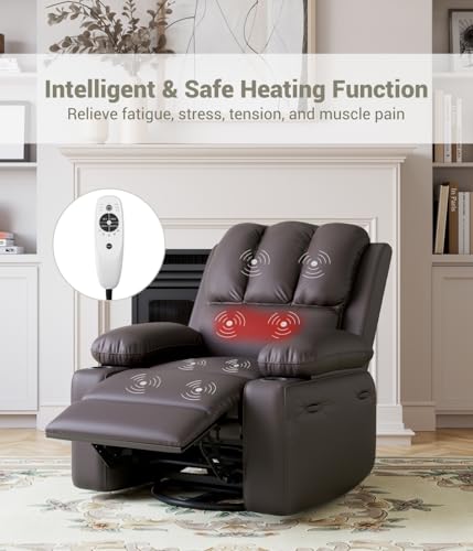 Sillón Power Marrón reclinable con calefacción miniatura 4