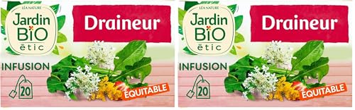 Jardin BiO étic - Infusion Draineur - bio - Thé, infusion et jus - Certifié AB - Sachet de 30g (Lot de 2)