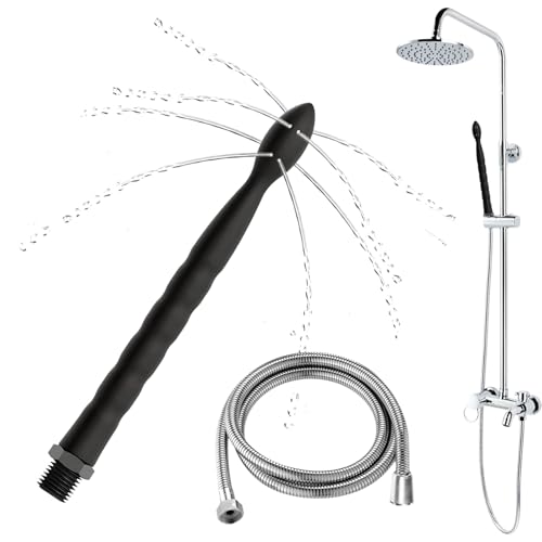 Premium Shower Enema Kit with 59-Inch Hose & 24cm Silicone Nozzle with 8 Holes - Anal and Vaginal Douche System for Colon Cleansing Enema Irrigator Kit for Men and Women