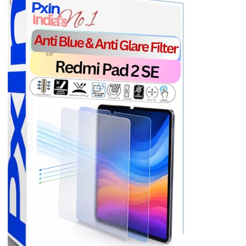Image of Pxin Tablet Anti Bluelight and Anti Glare Screen Guard compatible with Redmi Pad 2 SE | BLUV Lightblock Tech | Scratch Proof | Prevents bluelight | Eye Protection | No Dry Eyes
