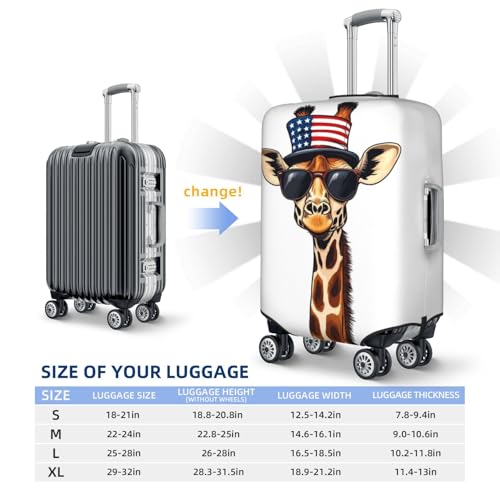 American Giraffe Style Print Luggage Covers Suitcase Protector Fit 18-32 Inch Luggage-Medium3