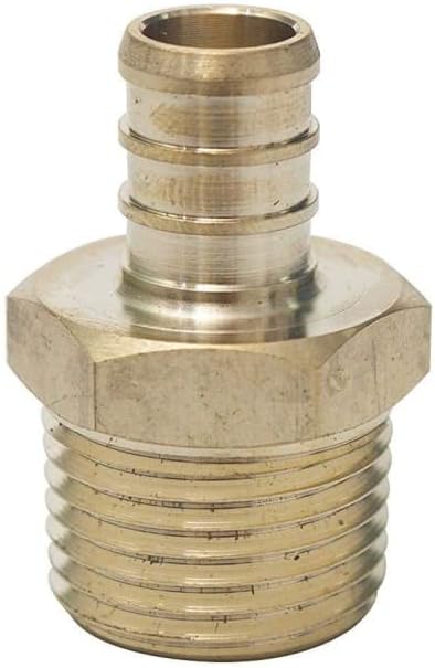 VENTRAL PEX Fittings, 1/2 x 1/2 Male Adapter (50 Pack) Adaptors for Connecting Pex Pipe Tubing to other Pipe Systems, No Lead Brass