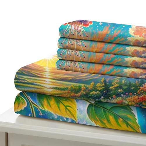 Parure de lit fuchsia 3D en microfibre douce avec fermeture éclair cachée king - 6