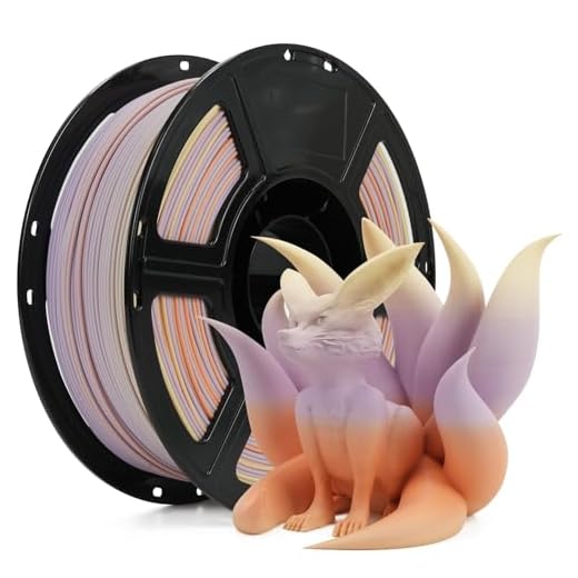 FLASHFORGE Rapid PLA Matte Rainbow Gradient Orange & Yellow & Purple, Transform Colors Smoothly & Fast, High Flow Speedy Filament 1.75mm, Easy to Remove Support & Non-Glossy Appearance (Dusk Fantasy)