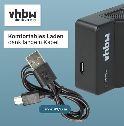 vhbw USB Ladegerät kompatibel mit Fujifilm Instax 90 Mini Neo Classic Kamera Camcorder/Akku - Ladeschale, Ladestandsanzeige