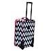 Rockland Fashion Softside Upright Luggage Set, Expandable, Pink Chevron, 2-Piece (14/19)
