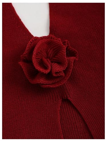 GORGLITTER Women's Sexy Going Out Vest Tops Fashion Crochet Knit Ribbed Sweater Vest Open Front Trendy Halter Crop Tops3