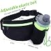 Guyode Bauchtasche mit Flaschenhalter, Laufgürtel, Running Belt, Trinkgürtel Laufen, mit Reißverschlusstaschen auf Reisen Joggen Wandern Hundespaziergänge Klettern (Flaschen Nicht Inklusive) Schwarz