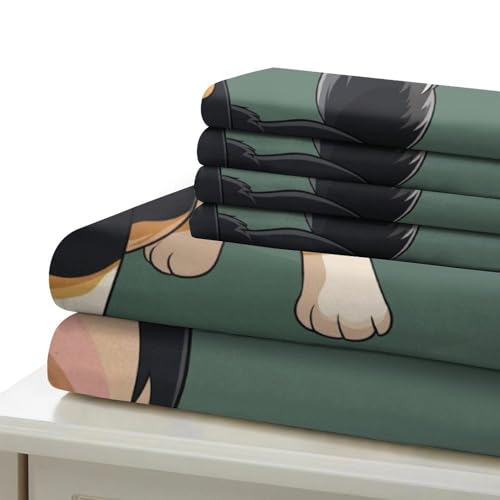Housse de couette Corgi 3D 220x240 microfibre anti-plis avec fermeture éclair - 6