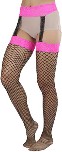 Image of ToBeInStyle Women's Attached Garter Belt Suspender Nylon Stocking Pantyhose