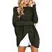 MORCHAN Femmes Manches Longues col Rond lâche Blouse décontracté Tops(FR-52/CN-S,Armée Verte)