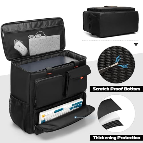 image for Trunab PC Desktop Carrying Case with Multiple Storage Pockets, PC Comp