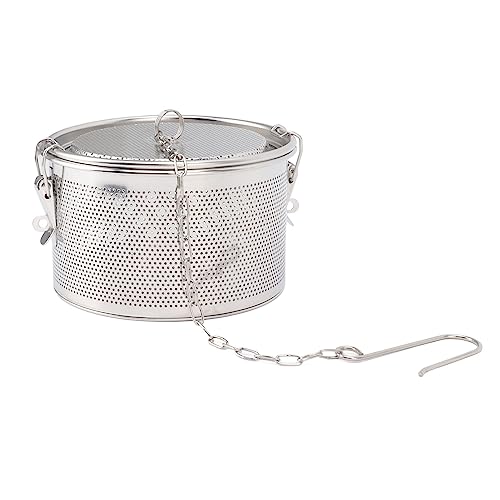 Soup Strainer, Tea Infuser Tea with Hanging Chain Stainless Steel Tea Balls Filter for Filtering Soups, Teas (Diameter 16cm/6.3in)