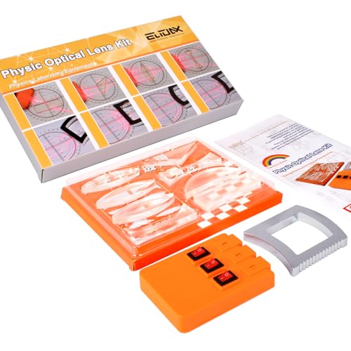 Physics Optical Experiment Set Multifunction Reflector Refraction Triangular Prism Convex Lens Concave Mirror Dial Linear Light Source Teaching Demonstration Equipment for Teacher Student Education by EUDAX - Used condition - US$15.04