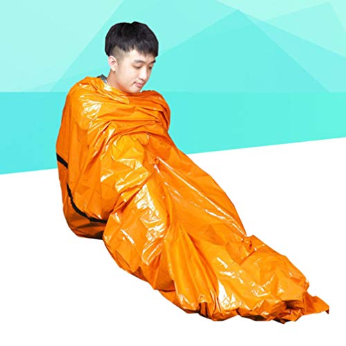 1 saco de dormir impermeável para alívio de desastres ao ar livre 203 x 91 cm, emergência para ativi