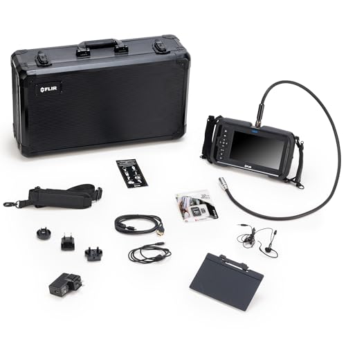 Image of FLIR VS80 Thermal Videoscope Kit with IR Probe (160x120 Resolution), 19mm x 1m Long | Thermal IR probe, VS80 display, metal case, neck /hand straps, audio headset, image and video capture