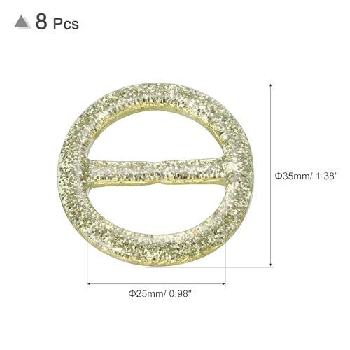 Image of uxcell Plastic Tee Shirt Clips, Round Bling Resin Scarf Ring Buckle, Fashion Tie Circle Clip