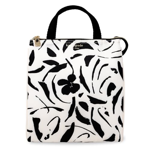 Image of kate spade new york Portable Soft Cooler Lunch Bag, Thermal Tote with Insulated Interior Lining and Storage Pocket, Lunch Tote for Women, Painters Garden