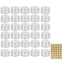 Lxtness 30 Stück Döschen,Döschen 5ml,Döschen mit Deckel,Dosen für Lippenbalsam Döschen,Kleine Tiegel für Lippenbalsam,Mini Cremedose Leer，Cremedosen Salbendöschen Kosmetikdosen Kosmetikdosen