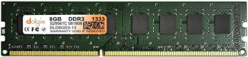 DOLGIX 8GB DDR3 PC3-10600 1333MHz DIMM 2Rx8 Dual Rank 1.35V 240-Pin Desktop RAM Memory Module Upgrade