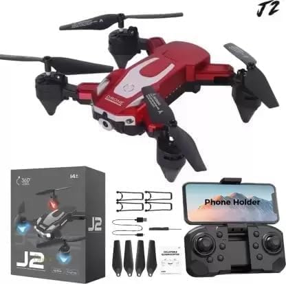 Image of J2 Drone with HD Dual Camera | Foldable Quadcopter with Altitude Hold | One-Key Takeoff & Landing | Multiple Flight Modes | Remote Control Drone for Kids & Beginners