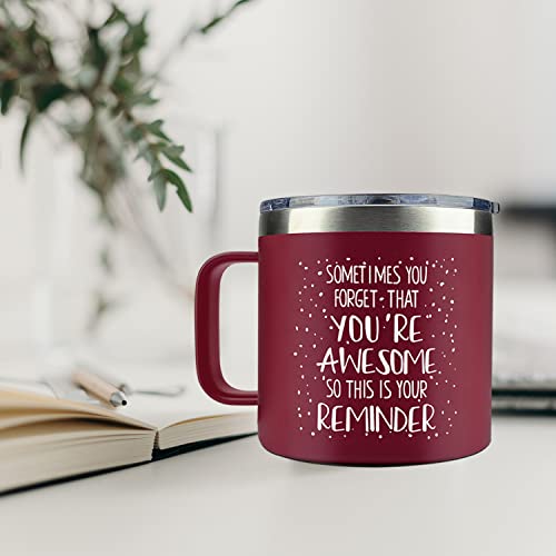Show-Ya Inspirational Gifts For Women - Sometimes You Forget You’re Awesome - Thank You Gifts,Birthday Gifts For Women Mom,Friends - Coffee Mug Gifts For Women 14Oz #TOP3