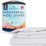 Slumberdown British Wool Single Duvet 3-5 Tog Lightweight & Cooling Summer Quilt for Hot Sleepers | 100% British Wool, Naturally Regulates Temperature, Hypoallergenic & UK Made (135 x 200cm)