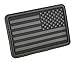 HAZARD US Flag Rubber 3D Velcro Morale Patch, Right Arm, Black/Grey