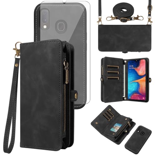 Coque portefeuille Samsung Galaxy A20e amovible anti-rayures