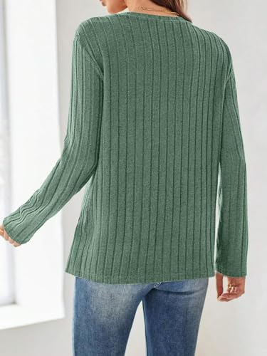 Women's Crewneck Sweaters 2025 Fall Fashion Casual Long Sleeve Pullover Knitwear for Daily Outfits4