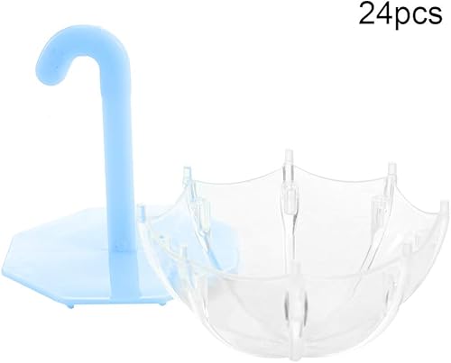 Miniatura 4 de 24 soportes para dulces con forma de paraguas, innovador contenedor de plástico con forma de paraguas, caja de dulces, postre de chocolate, caja de