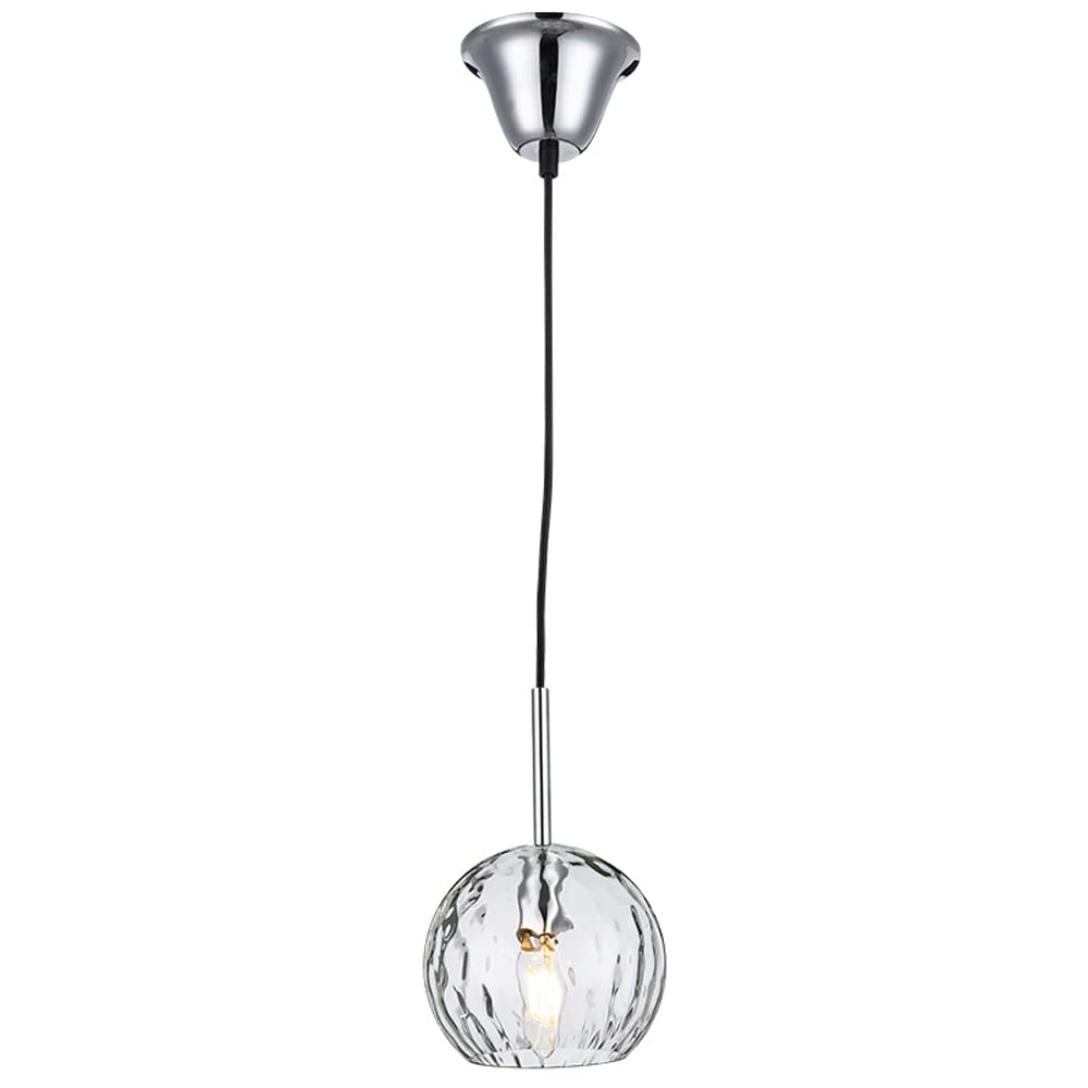 Luminaire suspendu boule en verre moderne et simple pour l'éclairage de chambre